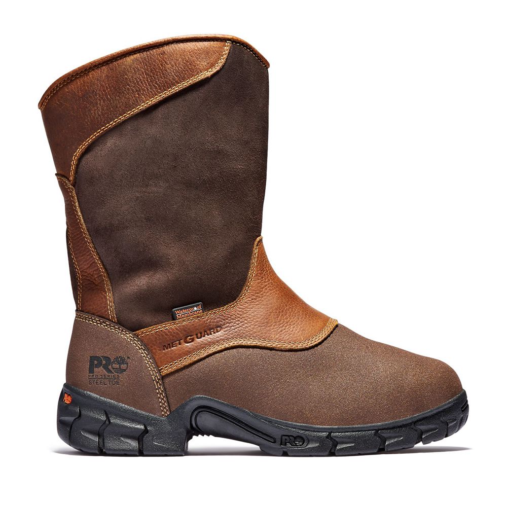 Botas Pro Timberland Hombre Pro Excave Wellington Met Guard Steel Toe Marrones - Chile RJW-708645